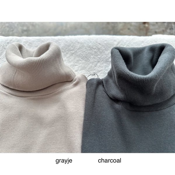 画像3: nouvelles du paradis コットンテレコ タートルネック【クリックポスト発送可】 (3)