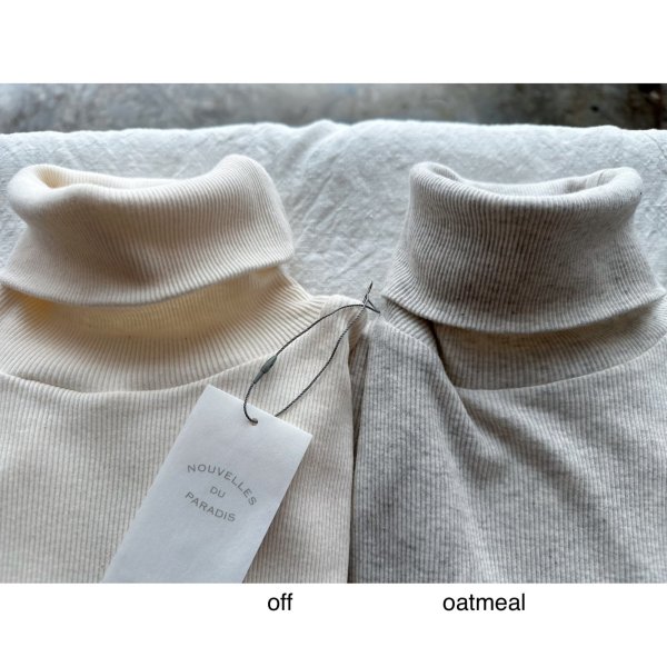 画像2: nouvelles du paradis コットンテレコ タートルネック【クリックポスト発送可】 (2)