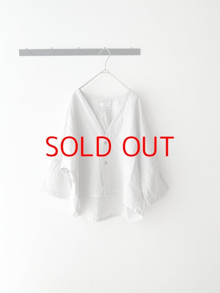 画像11: *sale30%off* prit コットンリネン交織高密度ウェザー 7分袖ボレロ【クリックポスト（185円）発送可能】 (11)