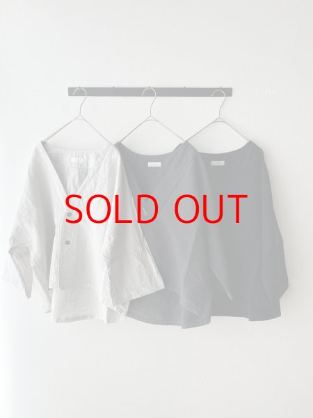 画像10: *sale30%off* prit コットンリネン交織高密度ウェザー 7分袖ボレロ【クリックポスト（185円）発送可能】 (10)