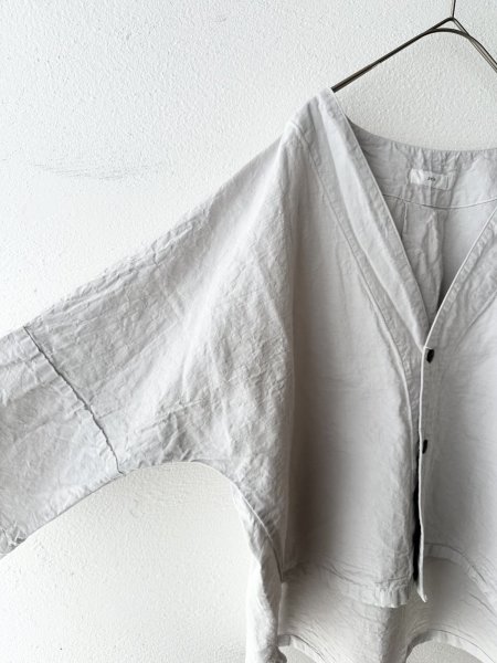 画像13: prit コットンリネン交織高密度ウェザー 7分袖ボレロ【クリックポスト（185円）発送可能】 (13)