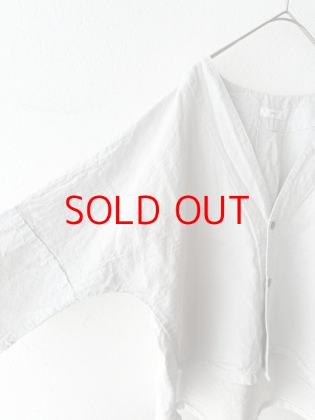 画像13: *sale30%off* prit コットンリネン交織高密度ウェザー 7分袖ボレロ【クリックポスト（185円）発送可能】 (13)