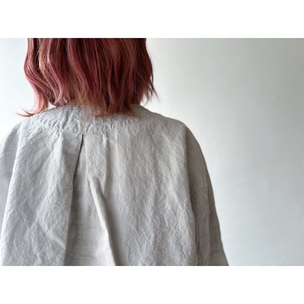 画像7: prit コットンリネン交織高密度ウェザー 7分袖ボレロ【クリックポスト（185円）発送可能】 (7)