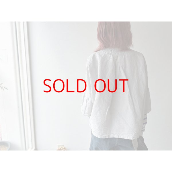 画像6: *sale30%off* prit コットンリネン交織高密度ウェザー 7分袖ボレロ【クリックポスト（185円）発送可能】 (6)