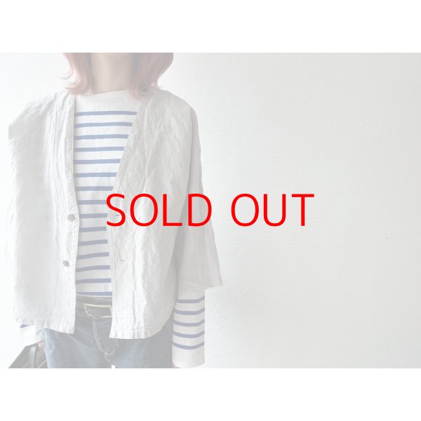 画像3: *sale30%off* prit コットンリネン交織高密度ウェザー 7分袖ボレロ【クリックポスト（185円）発送可能】 (3)