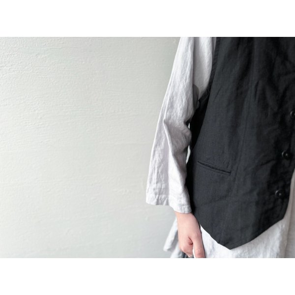 画像3: Luminaes コルトレイクリネン スーツベスト  (3)