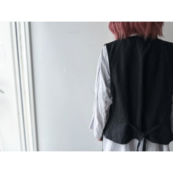 画像4: Luminaes コルトレイクリネン スーツベスト  (4)