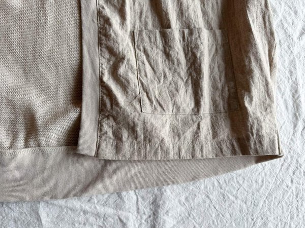 画像2: prit ギマメッシュ 切替トッパーショートカーディガン【クリックポスト（185円）発送可能】 (2)