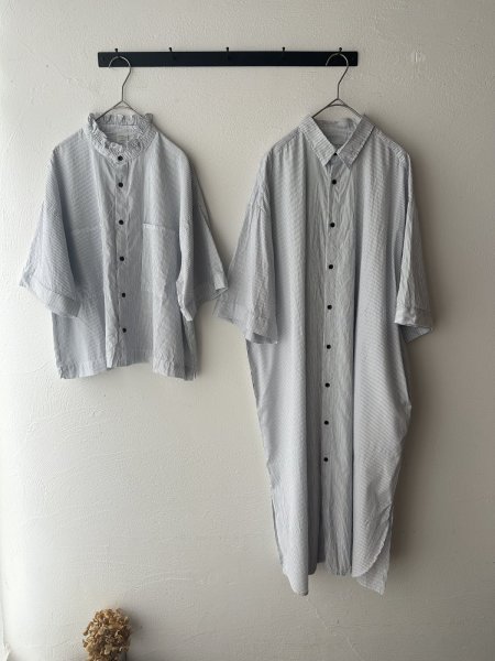 画像11: nouvelles du paradis ストライプクロス シャツワンピース【クリックポスト（185円）発送可能】 (11)