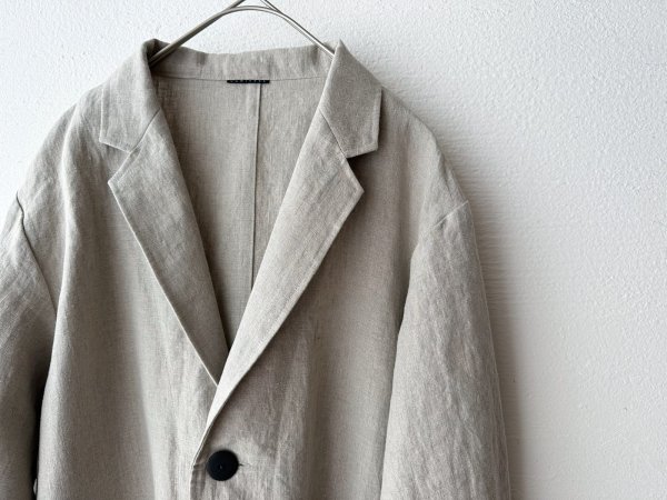 画像14: Luminaes コルトレイクリネン ロングジャケット (14)