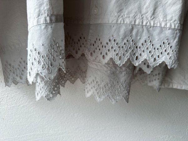 画像15: grin 綿麻ダンプテールレースシャツ【クリックポスト(185円)発送可能】 (15)