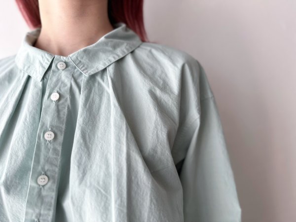 画像2: grin 綿麻ダンプテールレースシャツ【クリックポスト(185円)発送可能】 (2)