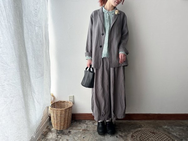 画像6: Luminaes コルトレイクリネン ロングジャケット (6)