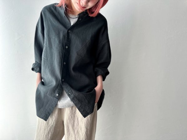 画像1: Veritecoeur ユニセックスリネンシャツ (1)