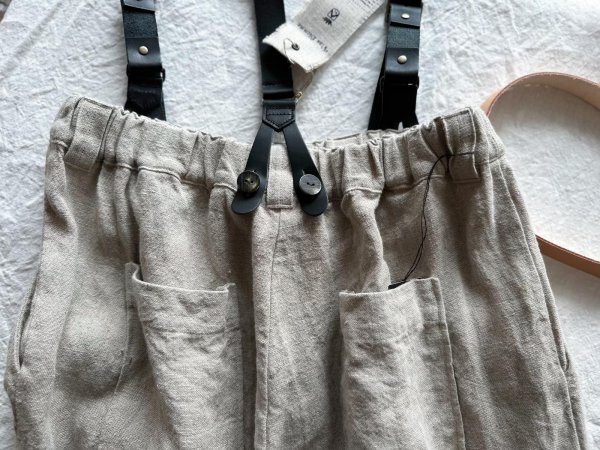 画像7: Luminaes heavy-linen frax dyed サスペンダー対応PT (unisex) (7)