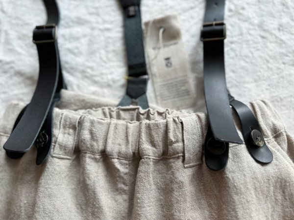 画像4: Luminaes heavy-linen frax dyed サスペンダー対応PT (unisex) (4)
