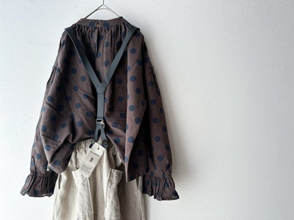 画像3: Veritecoeur ギャザーブラウス ( ドット ) (3)