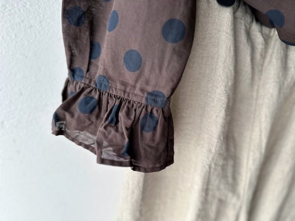 画像8: Veritecoeur ギャザーブラウス ( ドット ) (8)