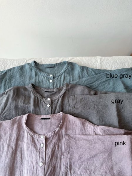画像4: Luminaes 1/60手染めリネン ちょうどいいシャツ (4)