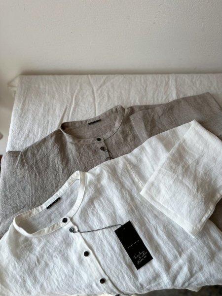 画像16: Luminaes 1/60手染めリネン ちょうどいいシャツ (16)