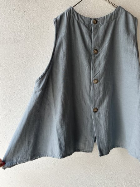 画像5: grin 綿麻バックサテン 三角2wayベスト【クリックポスト(185円)発送可能】 (5)