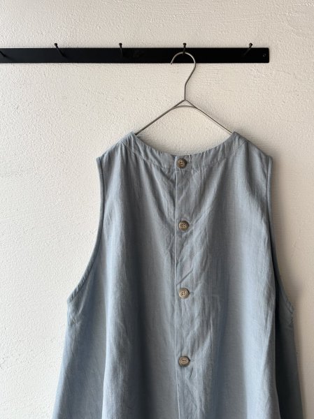 画像4: grin 綿麻バックサテン 三角2wayベスト【クリックポスト(185円)発送可能】 (4)