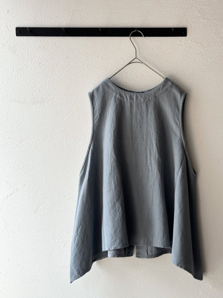 画像6: grin 綿麻バックサテン 三角2wayベスト【クリックポスト(185円)発送可能】 (6)