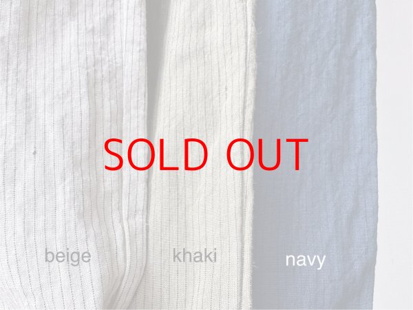 画像18: Luminaes リネン先染オーバーダイストライプ トラウザーPT (18)