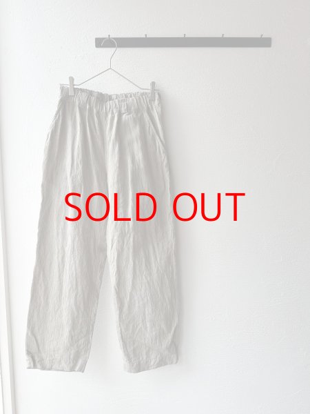 画像7: Luminaes リネン先染オーバーダイストライプ トラウザーPT (7)