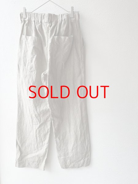 画像9: Luminaes リネン先染オーバーダイストライプ トラウザーPT (9)