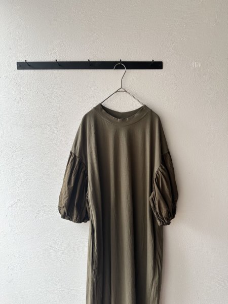 画像4: grin オーガニックエーゲ海天竺 パフワンピース【レターパックプラス(600円)発送可能】 (4)