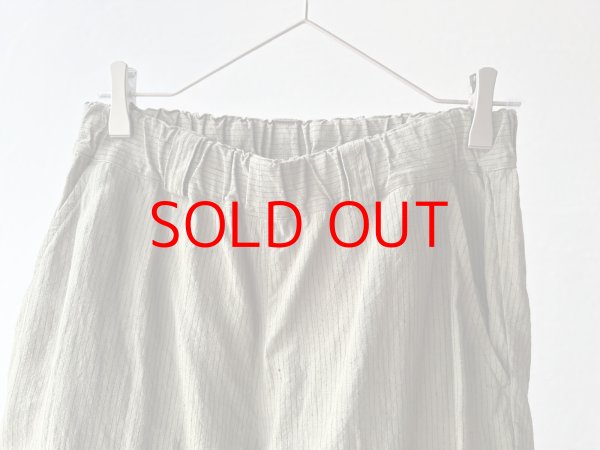 画像12: Luminaes リネン先染オーバーダイストライプ トラウザーPT (12)