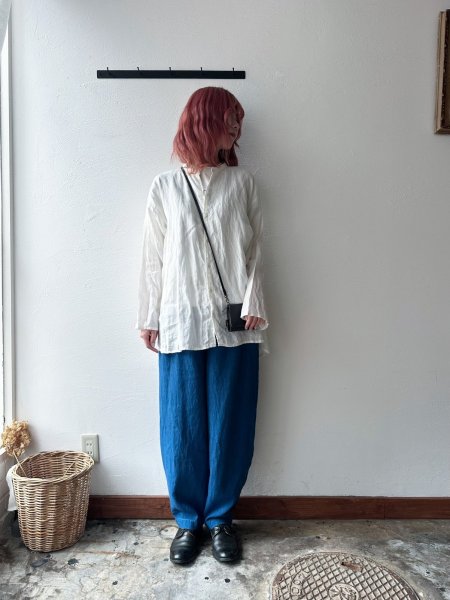 画像2: Luminaes 1/60手染めリネン ロングシャツ 【unisex】 (2)