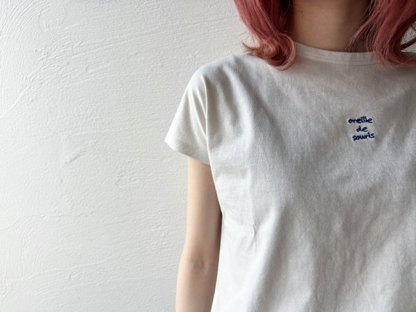 画像2: *sale50%off* nouvelles du paradis トロワ天竺 フレンチロゴTシャツ【クリックポスト(185円)発送可能】 (2)