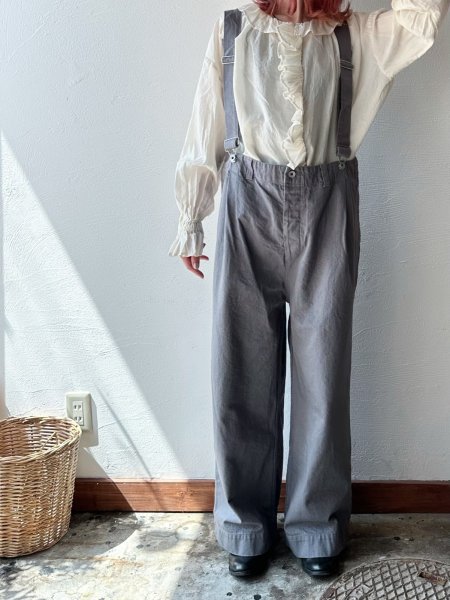 画像1: Veritecoeur サスペンダーデニムパンツ (1)