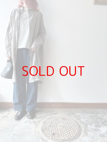 画像2: Luminaes リネン先染オーバーダイストライプ トラウザーPT (2)