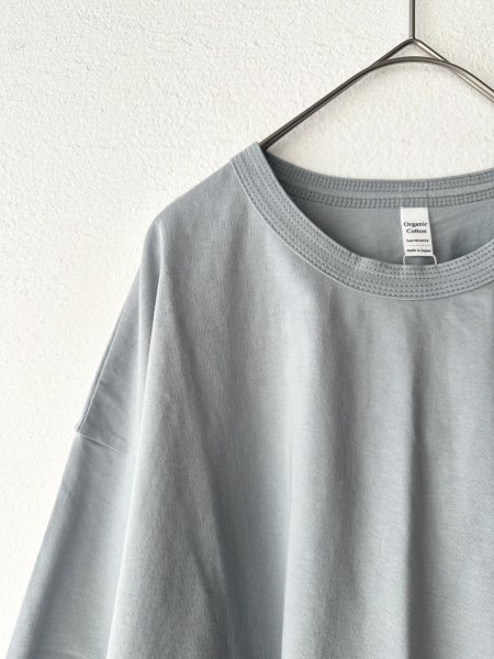 画像9: harmonie-Organic Cotton- 天竺 6ステッチ ドロップショルダー ハーフスリーブT 【クリックポスト発送可】 (9)