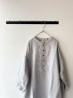 画像5: prit 66/1リネン 7分袖スタンドカラープルオーバーチュニック (5)