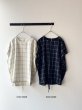 画像2: prit 30/1綿麻ウィンドウペンチェック スリーブレスヒモワイドプルオーバー (2)
