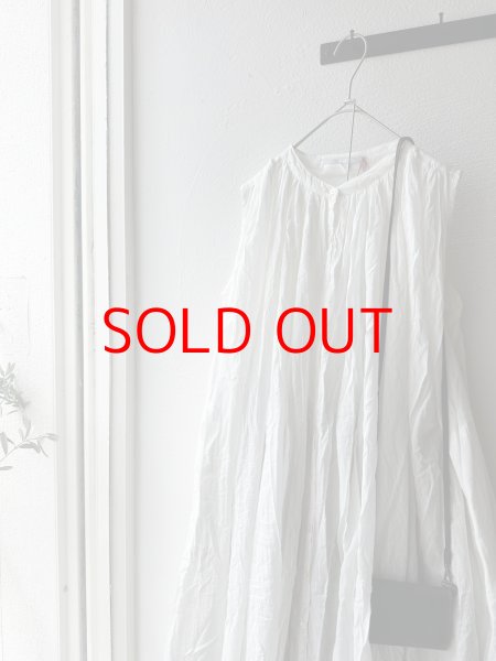 画像7: Veritecoeur スリーブレスギャザーブラウス  ( long ) (7)