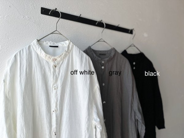 画像9: Luminaes 手染めリネン ７分袖ワイドシャツワンピース (9)