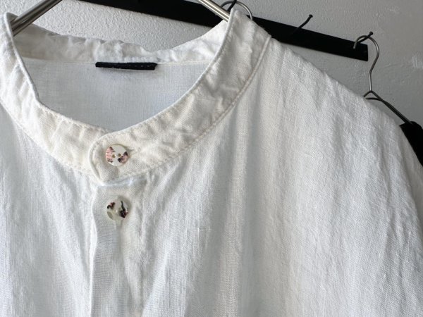 画像10: Luminaes 手染めリネン ７分袖ワイドシャツワンピース (10)