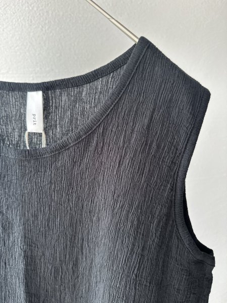 画像5: prit 40/1 クレープロッキーバル ラウンドヘムノースリーブ (5)