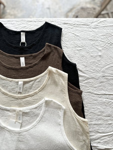 画像2: prit 40/1 クレープロッキーバル ラウンドヘムノースリーブ (2)