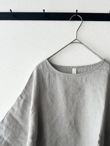 画像10: prit 60/1 フレンチリネン平織 5分袖プルオーバー (10)