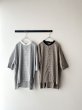 画像1: prit ポプリンワッシャーチェック ５分袖スタンドカラークレリックワイドシャツ (1)