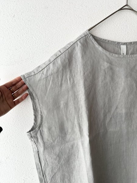 画像5: prit 60/1 フレンチリネン平織 スリーブレスプルオーバー (5)
