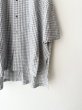 画像6: prit ポプリンワッシャーチェック ５分袖スタンドカラークレリックワイドシャツ (6)