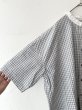 画像5: prit ポプリンワッシャーチェック ５分袖スタンドカラークレリックワイドシャツ (5)