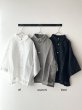 画像2: prit 160/1 ラミー 7分ビッグスリーブレギュラーカラーシャツ (2)